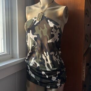 Y2K Vintage Baby Phat Camouflage Halter